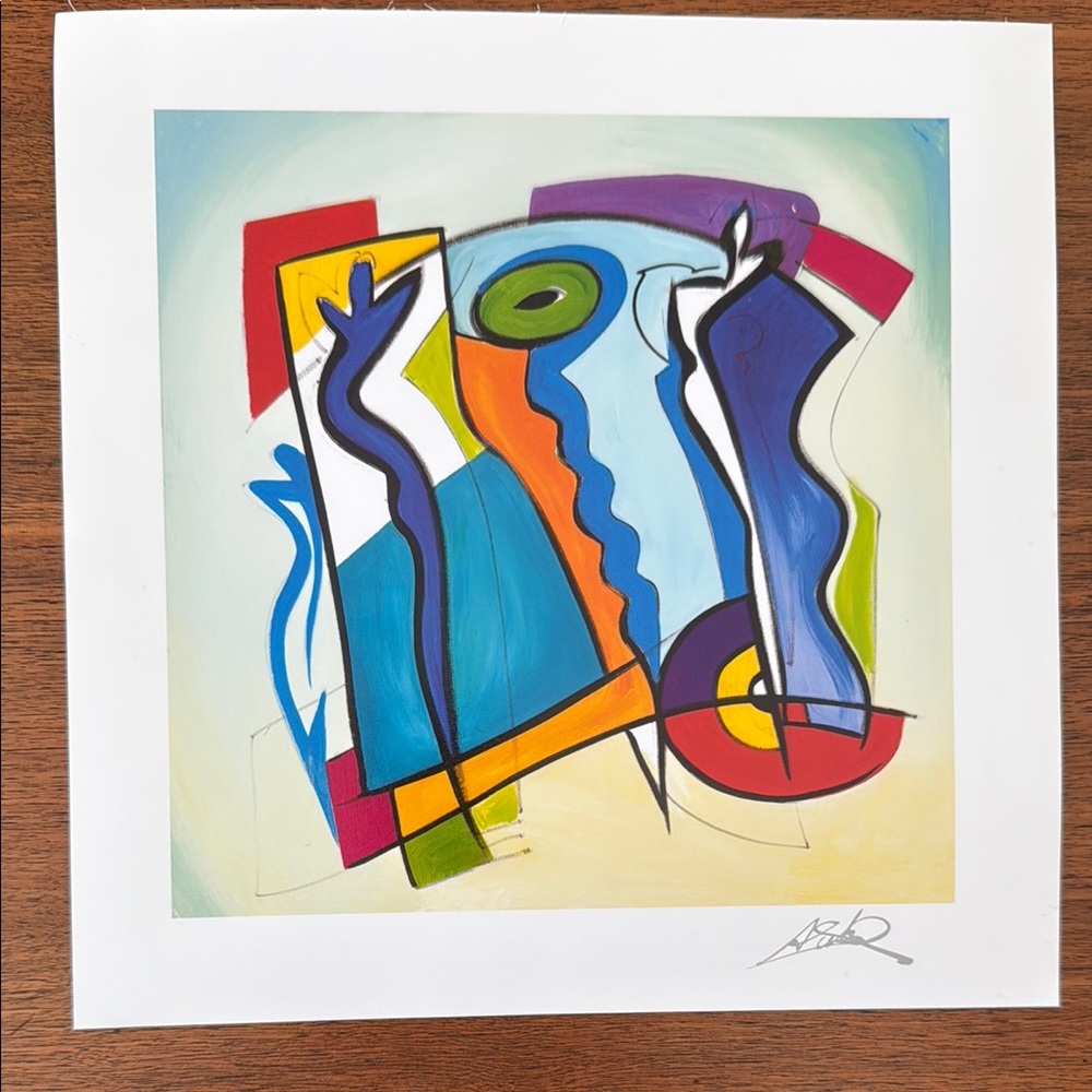 Alfred Gockel Seriolithograph on archival paper, “Blue on Blue”, 2006